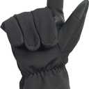 Heat Logic Thermal Winter Gloves, Touchscreen Compatible with Fleece Lining For Cold Weather, Water-Resistant Hiking Gloves (Large-X-Large, Black - With Extended Gauntlet Cuff)