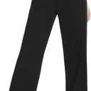 Tapata Women Wide Leg Pants High Waisted Dress Trousers Casual Elastic Pockets Business Work Slacks (14, Black)