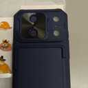 for iPhone 17 Pro Case Wallet with Card Holder (4-5 Cards), Slide Camera Cover, Military Grade Drop Shockproof, Heavy Duty Rugged Women Men Phone Case for iPhone 17 Pro 6.3" 2025, Blue