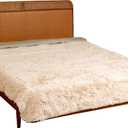 Waterproof Dog Bed Cover, Dog Pad Soft Plush Pet Blanket with Anti-Slip Back for Bed Couch Sofa, Furniture Protector for Small, Medium and Large Dogs and Cats (Beige, 68"x82")