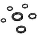 3 x Black Carbon Steel SAE Spring Lock Washers Gasket for Bolts and Screws Assortment Kit, 6 Common Sizes (1/4 5/16 3/8 7/16 1/2 5/8), Anti-Loose Split Washers