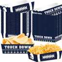 QICI 40 pcs Football Paper Food Tray Disposable Football Snack Bowls Football Themed Birthday Party Supplies