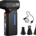 Compressed Air Duster, 130000RPM Super Power Electric Air Dusters with AI Indicator, 5 Gear Brushless Motor, Rechargeable Mini Dust Blower for Computer, Keyboard, House, Outdoor and Car