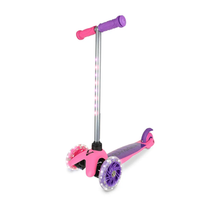 Scooter for Kids Ages 3-5 - Light Up Wheels, Extra Wide Deck, Foot Activated Break, Self Balancing Kids Toys for Boys & Girls