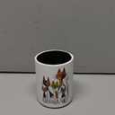 Tenceur Abstract Cat Leather Pen Holder Colorful Round Whimsical Pen Pencil Stand Makeup Brush Holder Desk Organizer Accessories for Women Cat Lovers(Classic)