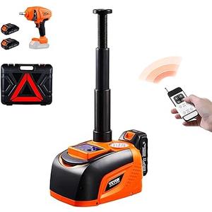 VEVOR Electric Car Jack, 5 Ton/11023 LBS Hydraulic Jack Lift with Electric Impact Wrench, Built-in Inflatable Pump, and LED Light for SUV MPV Sedan Truck Change Tires Garage Repair.Missing parts.