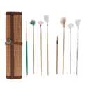 7pcs Ear Clean Kit Bamboo Mat Ear Wax Removal & Massage Tool, Goose Ear Cleaner for Comfortable Hearing