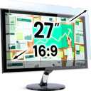 VINTEZ 27 inch Blue Light Blocking Screen Protector Panel for 16:9 Widescreen Computer Monitor and Laptop - PC Anti-UV Eye Protection Filter Film - Anti-Scratch Diagonal Frame Shield [1 Pack]