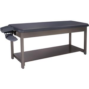 Master Massage 30" Bahama Stationary Massage Table – Heavy-Duty Clinic & Treatment Bed with Open Storage Shelf – Agate Blue
