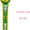 50 PCS Thunder Sticks, 24 Inch Brazil Cheer Sticks for World Cup, Noisemaker for Sporting Events, Boom Boom Stick for Watch Party