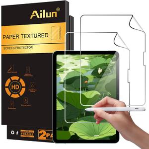 Ailun Paper Textured Screen Protector for iPad Air 11 Inch 2026/2025/2024 [8th/7th/6th Generation, M4/M3/M2] 2 Pack Draw and Sketch Like on Papertouch Anti Glare