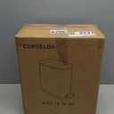 CEROELDA Small Bathroom Trash Can with Lid Soft Close-5L/1.3 Gal Slim Garbage Can-Metal Step Wastebasket-Rectangle Narrow Waste Bin for Office, Bedroom, Toilet, Live Room (Black)