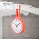 Mooas Loop Bathroom Clock (White, 3.16 x 1.31 x 6.02 inch), Waterproof Shower Clock, Kitchen Clock, Non-Ticking Battery Operated