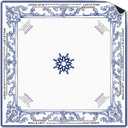 2 x Blue Floral Mahjong Mat Gifts 31.5 x 31.5 in, Vintage Blue and White French Country Mahjong Mat for Table, Non-Slip Noise Reduction Game Table Cover for Card Poker Dominoes Dice Board Games