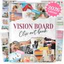 BrightenKidz Vision Board Book  Create Your Dream Life with Inspirational Clip Art, Collage Pictures & Quotes | Vision Board Supplies Kit for Women | Ideal Magazines to Visualize & Achieve Your Goals