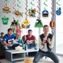 Football Party Decorations, Kaluofan 40PCS Football Birthday Decorations for Touchdown Sports Theme Game Day Cowboy Party Competition Observation Scene Favor Supplies