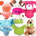 MRSOHRET 5 Pack Squeaky Dog Toys, Tough Stuffed Plush Puppy Tough Chew Toys, Durable Plush Animal Dog Toy for Large Small Medium Dogs to Keep Them Busy