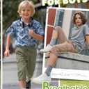 5 Pack Boys' Capris Pants Cargo Cropped Sweatpants Wide Leg Elastic Waist Drawstring 3/4 Short with 4 Pockets