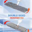 2 x Mop for Floor Cleaning - 2-in-1 Double-Sided Microfiber Spray Mop with Flip Design, 3 Reusable Pads, for Laminate, Ceramic, Tile, Vinyl - Home & Commercial Use