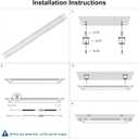 2 Packs 4FT LED Batten Light with 0.2m Cable, Ultra-Thin Ceiling Surface Mounted Light, 40W, 4000K, IP20, LED Ceiling Lamp for Garage, Shop, Hallway, Office, Market, ver.2