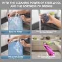 2 x 10PCS Upgrade Wire Dishwashing Rag, Non-Scratch, Wet and Dry, Double Layer, Multipurpose Wire Dishwashing Rags for Kitchen, Sinks, Cookware, Stove, Easy Rinsing, Reusable