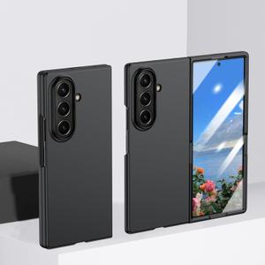 HOULEE for Samsung Galaxy Z Fold 7 Case with Screen Protector Skin Friendly Full Protective Z Fold 7 Phone Case PC Wireless Charging Case for Galaxy Z Fold 7 - Black