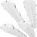 4FT LED Wide Vapor Tight Light, 60W/50W/40W 3CCT IP65 Shop Light 4-Pack
