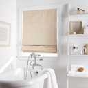 Cordless Roman Shade, Beige, L 34