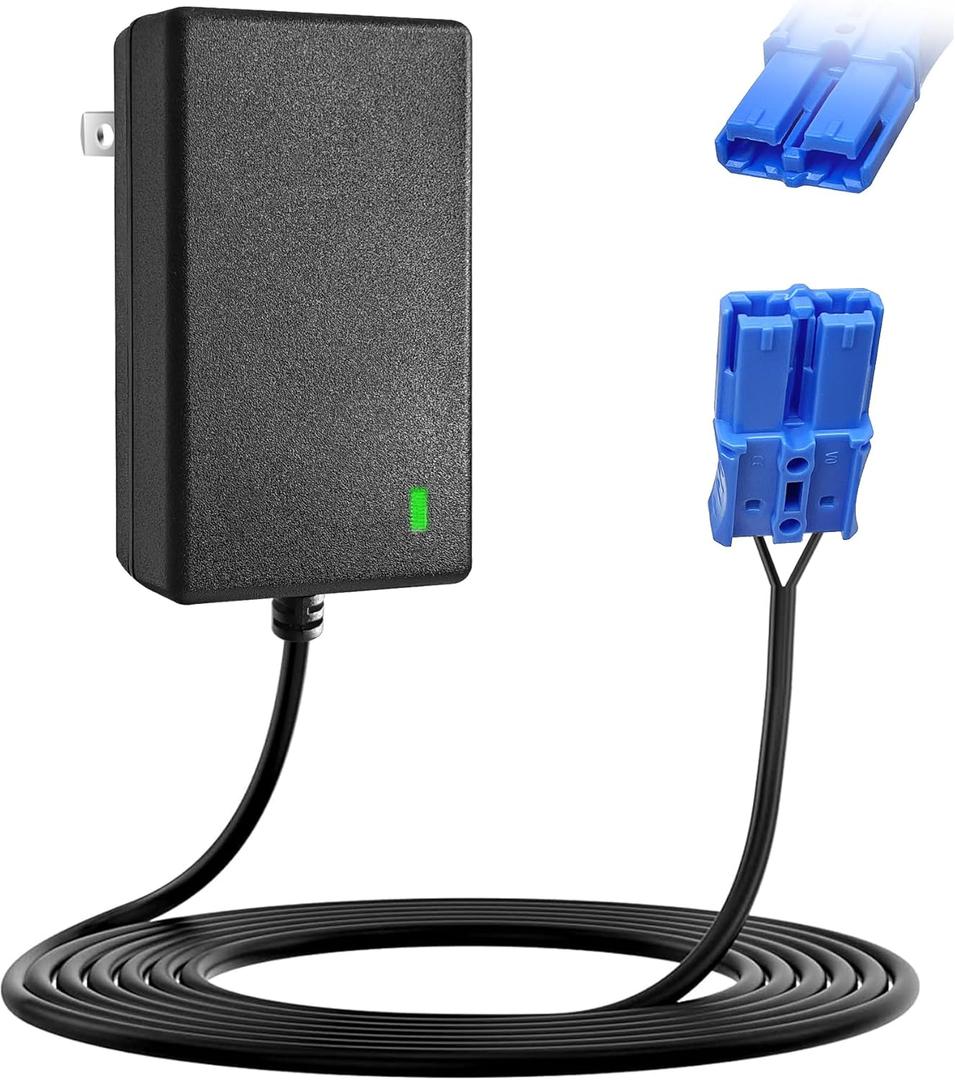 12V Battery Charger with Blue Plug for Kid Trax Ride-On Toys Compatible with Scout Pony Disney Cars Dodge Ram Mickey Minnie Rideamales Scout Pony Josie Unicorn