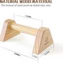 WOOD CITY 2 PCS Wood Push Up Bars Stands with Non-Slip Base, Supports Aerobics and Upper Body Strength Training for Men and Women, Joint-friendly Beech Wood Home Fitness Equipment