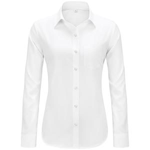J.VER Button Down Shirts for Women Wrinkle Free Long Sleeve Dress Shirt Business Casual Work Blouse with Pocket, XS