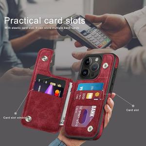 DJDUCK Designed for iPhone 16 Pro Max Case Wallet with Card Holder, [Magnetic Clasp Cover] [RFID Blocking Leather Protection] Shockproof Women Men Cases 6.9 Inch for Apple 16 Pro Max Bright Blue