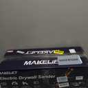 Drywall Sander with Vacuum Dust Collector, 1050W 7.33A Popcorn Ceiling Removal Tool, LED Light, 5 Variable Speed 1000-2100RPM, Foldable & Extendable Handle, 12 Sanding Discs (Orange-black)