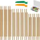 12 Piece Needlepoint Stretcher Bars, 3 Size Wooden Canvas Frame Bars for Needlework, Embroidery, Cross Stitch and Tapestry