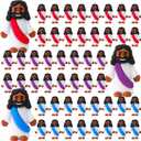 Bememo 50 Pcs Mini Black Jesus Black Jesus Figurine Religious Gifts Little Figures to Hide and Seek Religious Easter Party Favors(Red, Purple, Blue)