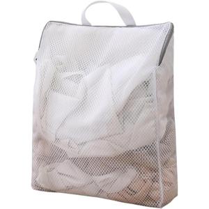 Mesh Laundry Bag Laundry Hand Bags Reusable Washing Machine Clothing Care Wash Bag Mesh Net Bra Socks Lingerie Underwear Laundry Storage(40x50x10cm L,Fine Mesh)