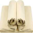 HOTGODEN Medium Weight 100% Cotton Muslin Fabric: 63 inch x 5 Yards Unbleached Muslin Linen Fabric Material for Sewing Material Apparel Cloth