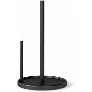 Jesginboo Paper Towel Holder Countertop, Black Kitchen Paper Towels Holder, Paper Roll Holder with Weighted Base