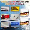 Marine Fiberglass Repair Kit for Boats, Gel Coat Repair Kit for Boats, Fiberglass Boat Repair Kit, Epoxy Filler for Boats, Fiberglass Kit Fix Holes Chips Pit Cracks (Color Match)