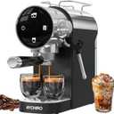 AYCHIRO Semi-Automatic Espresso Machine with Milk Frother, 20 Bar Espresso Coffee Machine, Espresso Maker with Removable Water Tank & Drip Tray, Compact for Home Latte Cappuccino