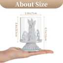 Sziqiqi Pillar Candle Holders for Easter - Bunny Decorations for Tealights Rabbit Candle Holder for Table Centerpieces Distressed White Easter Gifts for Family Party Events