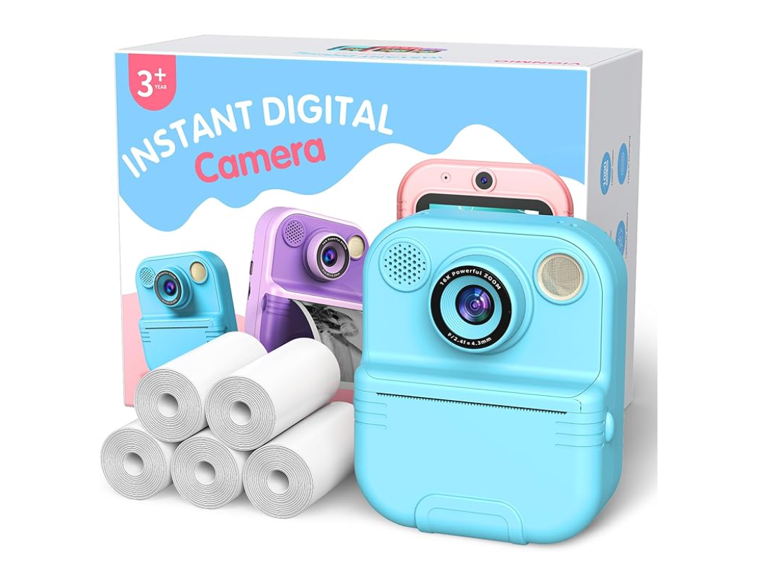 Kids Camera Instant Print Digital Toddler Camera for 3-12 Year Olds, Gift for Boys and Girls - Perfect for Birthdays, Christmas, Fun Photo Toy (Blue)