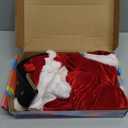 Christmas Dress Women Santa Clause Costume with Santa Belt Gloves, Hat, Bow Knee Socks (X-Large)