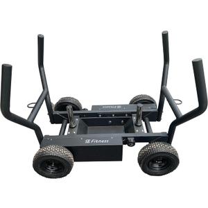 SuperSled with 8 levels of resistance for indoor or outdoor use, cardio and strength training, weight horns included