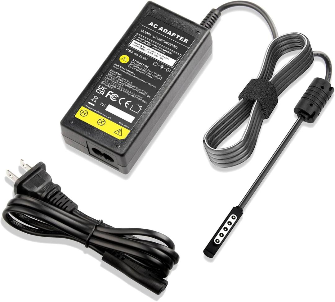 48W 12V 3.58A Charger for Surface Pro 1, Compatible with RT