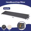 Bed Wedge Pillow for Headboard, King Size Gap Filler Mattress | Corduroy Wedge Pillow with Side Pocket Close The Gap(0-7" ) Between Your Headboard and Mattress or Wall (Grey 76"x10"x6")