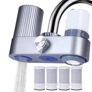 Water Filter for Sink Faucet with Cleaning Faucet,Quick Foaming Filters 0ut 98% of Impurities,Effectively Removes Chlorine and Odors for Kitchen and Bathroom Faucets4 Filter