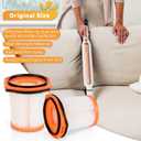 4 Pack WS642AE Fabric Filters Replacement for Shark Wandvac Self-Empty System WS642AE Ultra-Lightweight Powerful Cordless Stick Vacuum