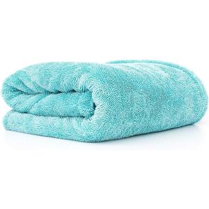 The Rag Company, The Liquid8r, Absorbent 70/30 Blend Microfiber Drying Towel for Cars, Trucks, and SUVs, Safe for Detailing, Scratch-Free, Twist Loop, 1100 GSM, 25x36 Inches, Aqua Blue