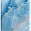 Qokey for iPhone Xs Case, for iPhone X Cases,Luxury Marble Design for Men Girls Women, Glossy Pattern Soft Shockproof TPU Anti-Scratch Phone Cover for iPhone Xs/X 5.8", Grey Blue